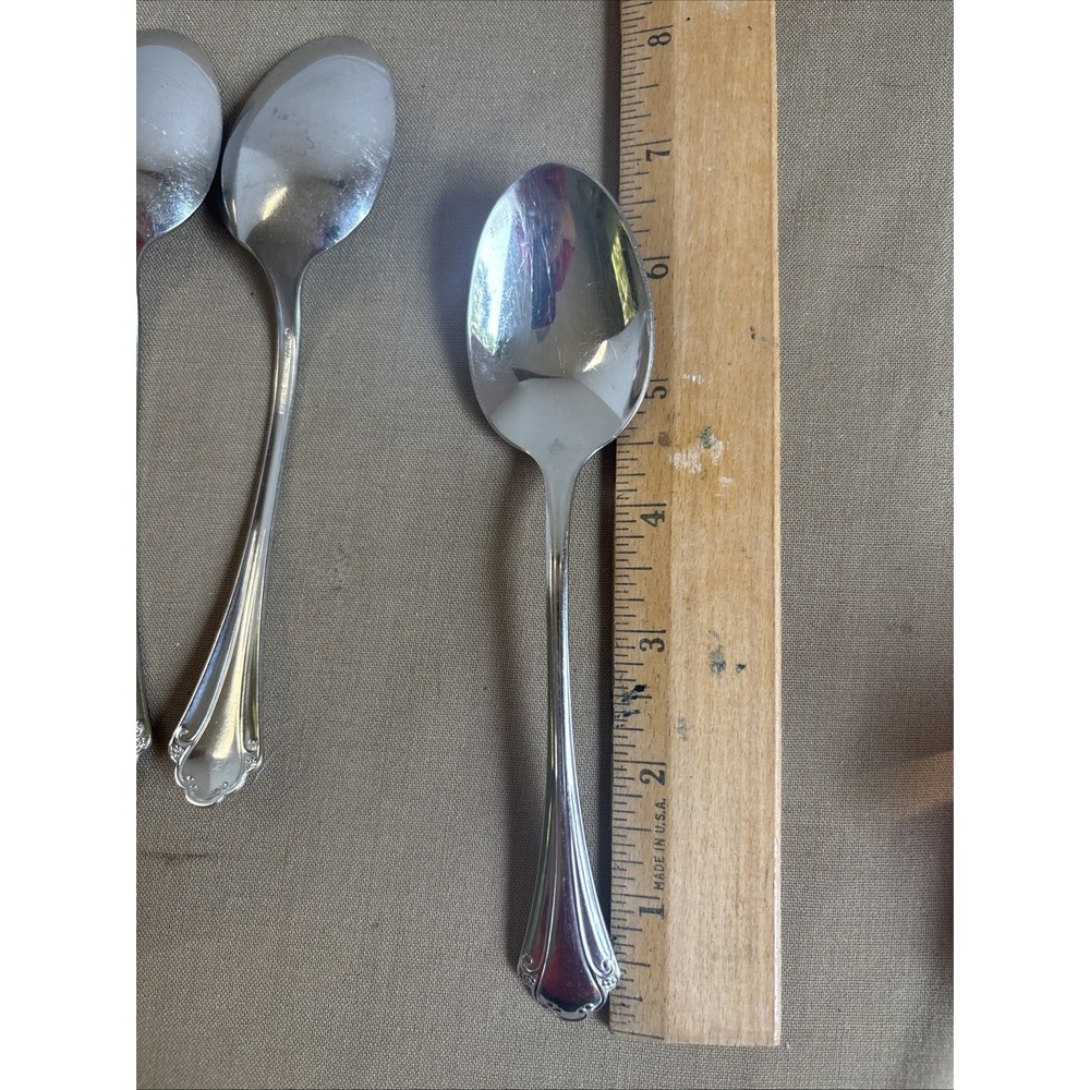 FALKIRK Pattern Oneida Stainless Tablespoons Set Of 4 By Oneida Profile 6 1/2" - Picture 3 of 3